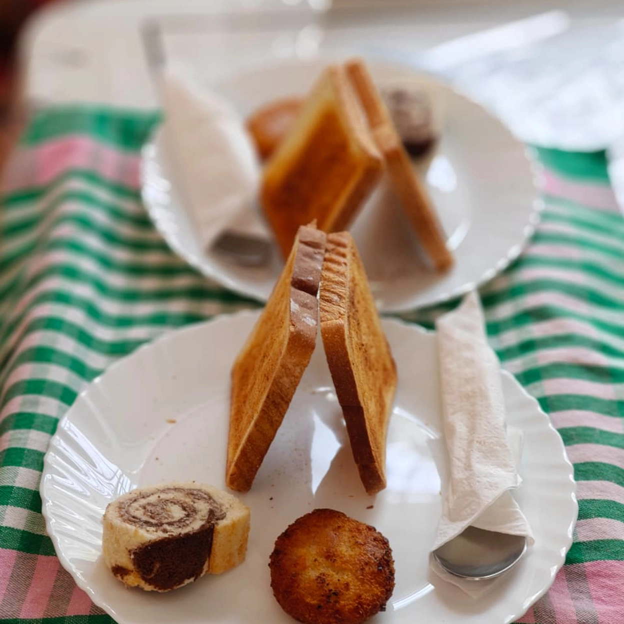Homemade breakfast toast and treats