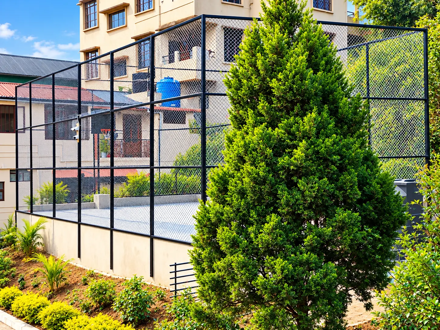 Outdoor sports play area at ARISAN